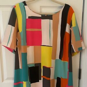 Gibson and Latimer multicolor block dress